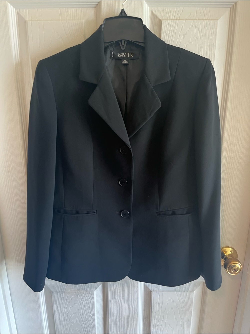 GUC Kasper Women's Black Tailored Blazer Jacket size 6P